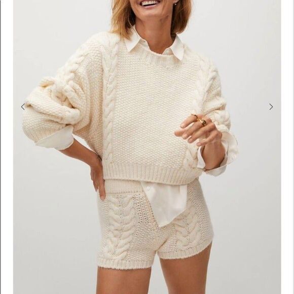 MNG Cable-knit shorts - Picture 10 of 12